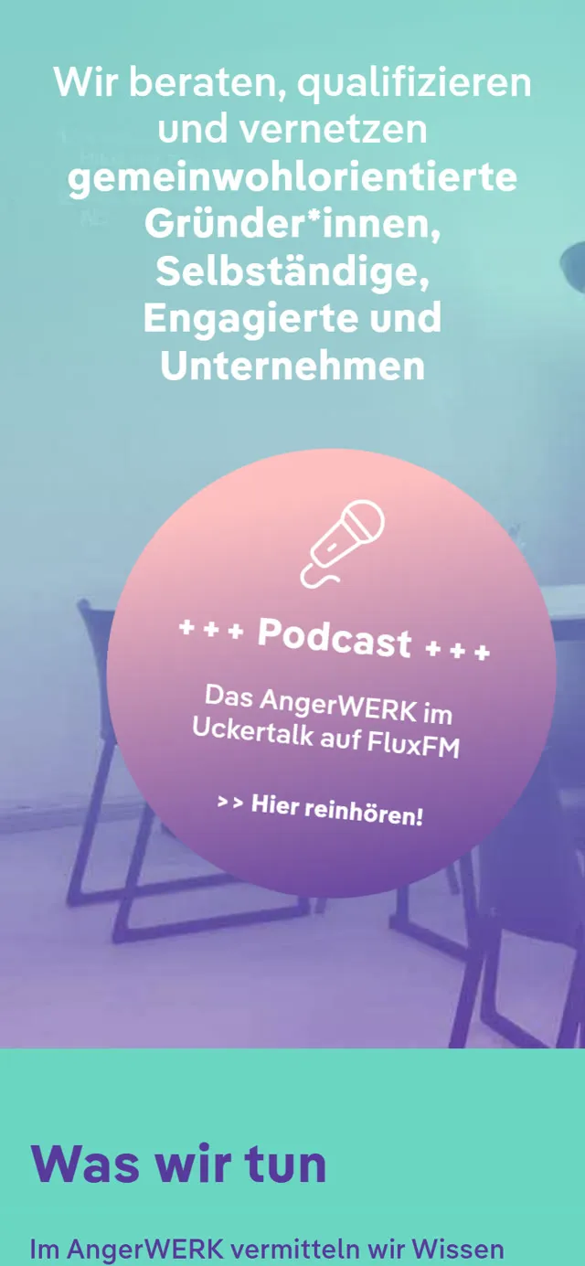AngerWERK, Smartphone-Ansicht