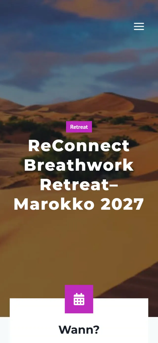 ReConnect Breathwork, mobiler Seitenausschnitt