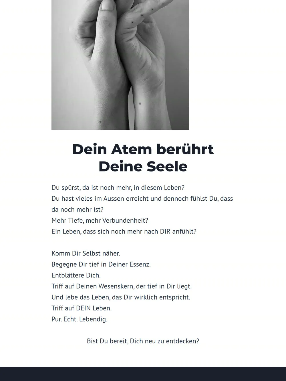 ReConnect Breathwork, Tablet-Ansicht