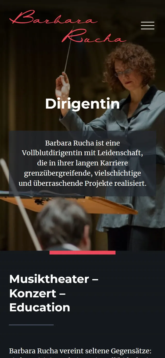 Barbara Rucha, mobiler Seitenausschnitt