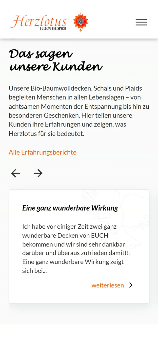 Herzlotus, mobiler Seitenausschnitt