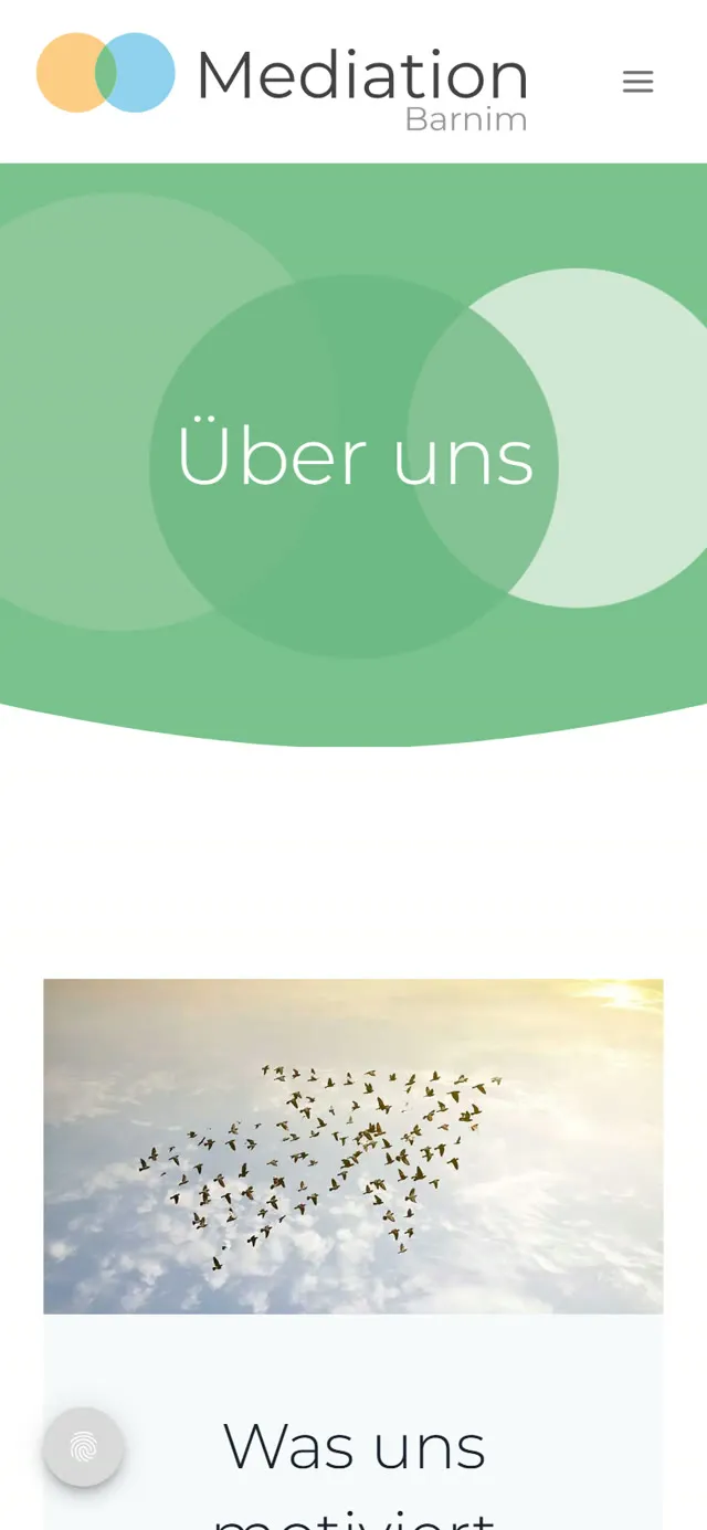Mediation Barnim, mobiler Seitenausschnitt
