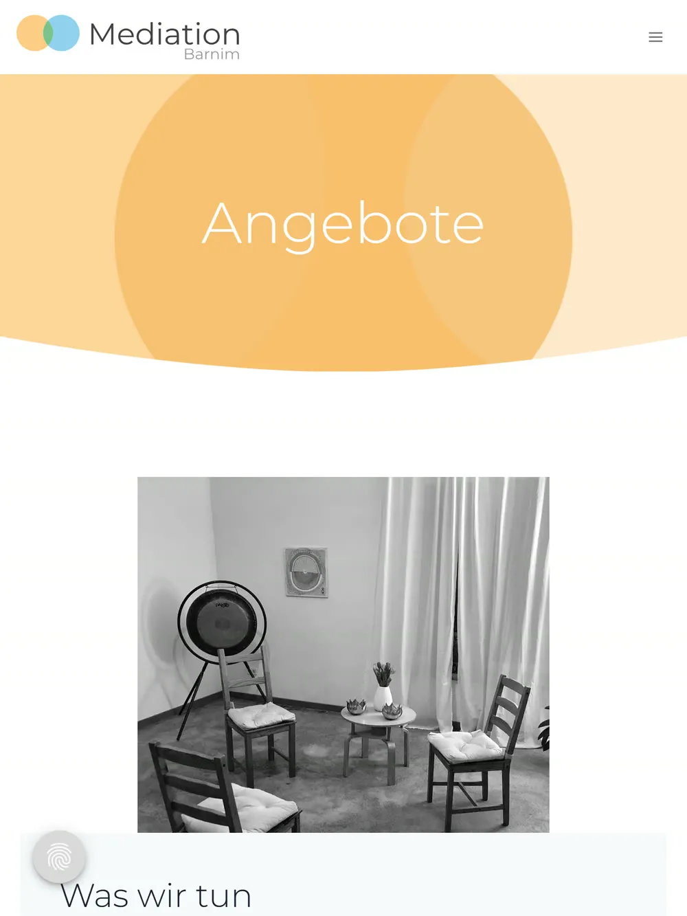Mediation Barnim, weiterer Seitenausschnitt (Tablet)