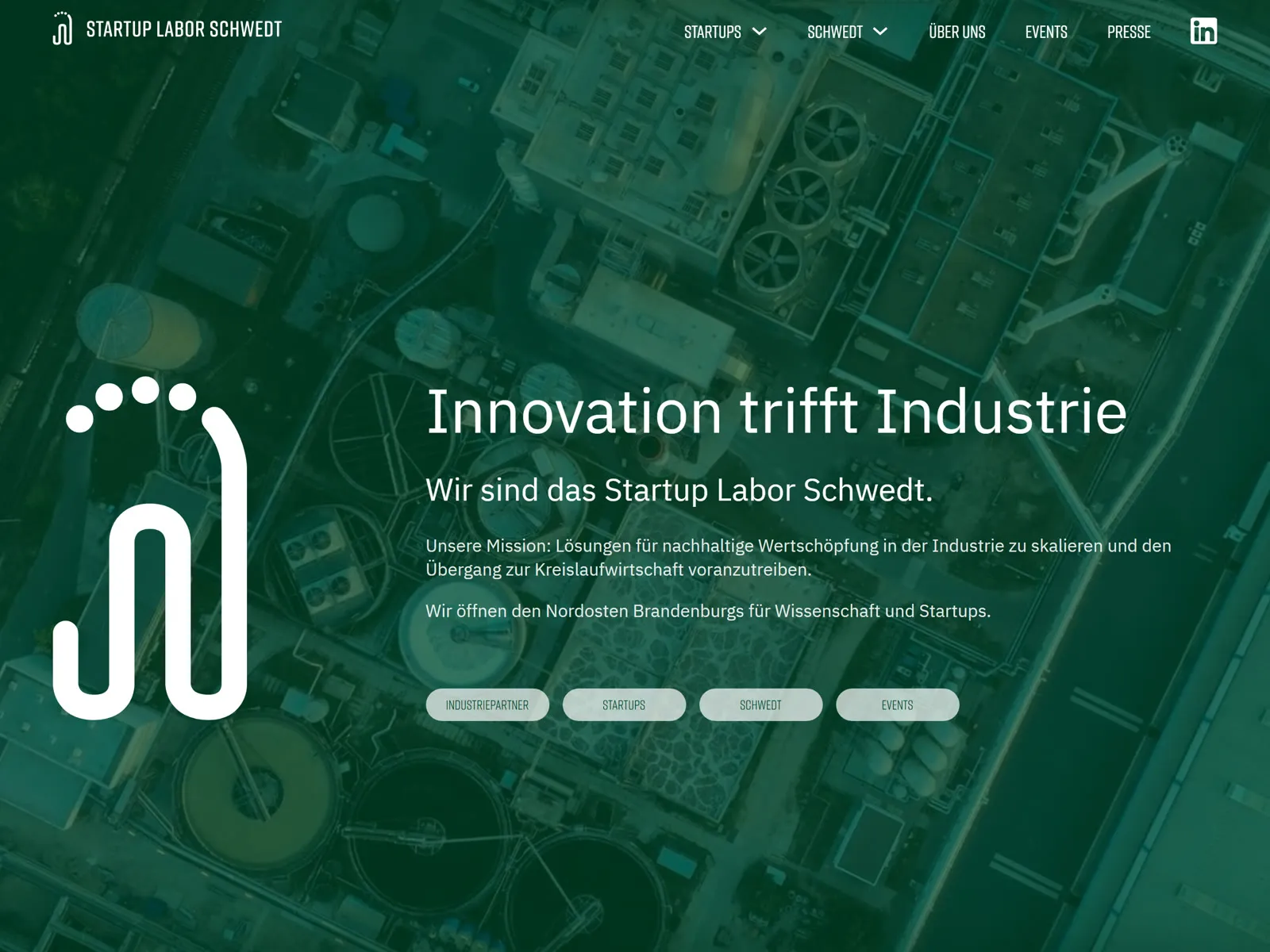 Website-Vorschau Startup Labor Schwedt
