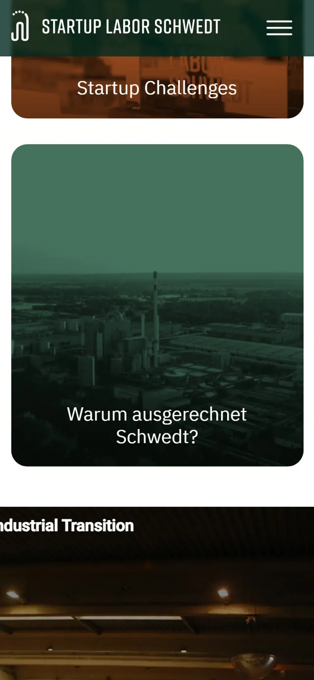 Startup Labor Schwedt, Smartphone-Ansicht