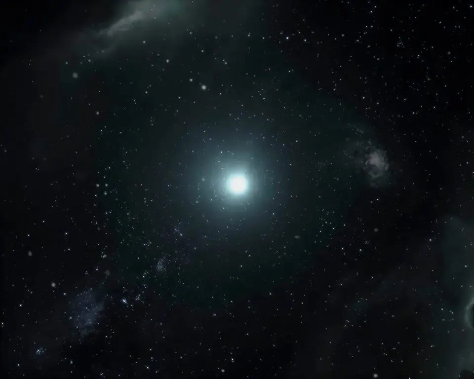 Leuchtende Supernova im Weltraum